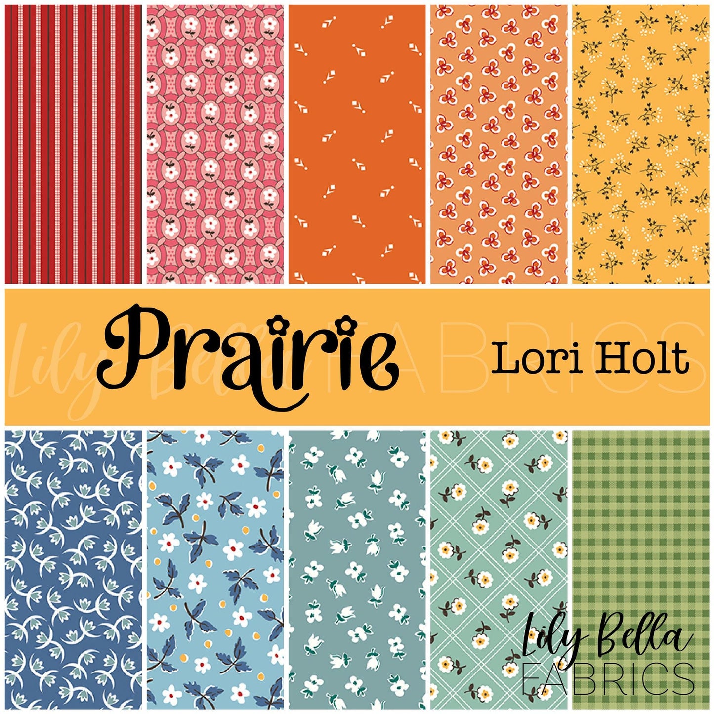 Prairie Half Yard Bundle (10 pcs) by Lori Holt for Riley Blake