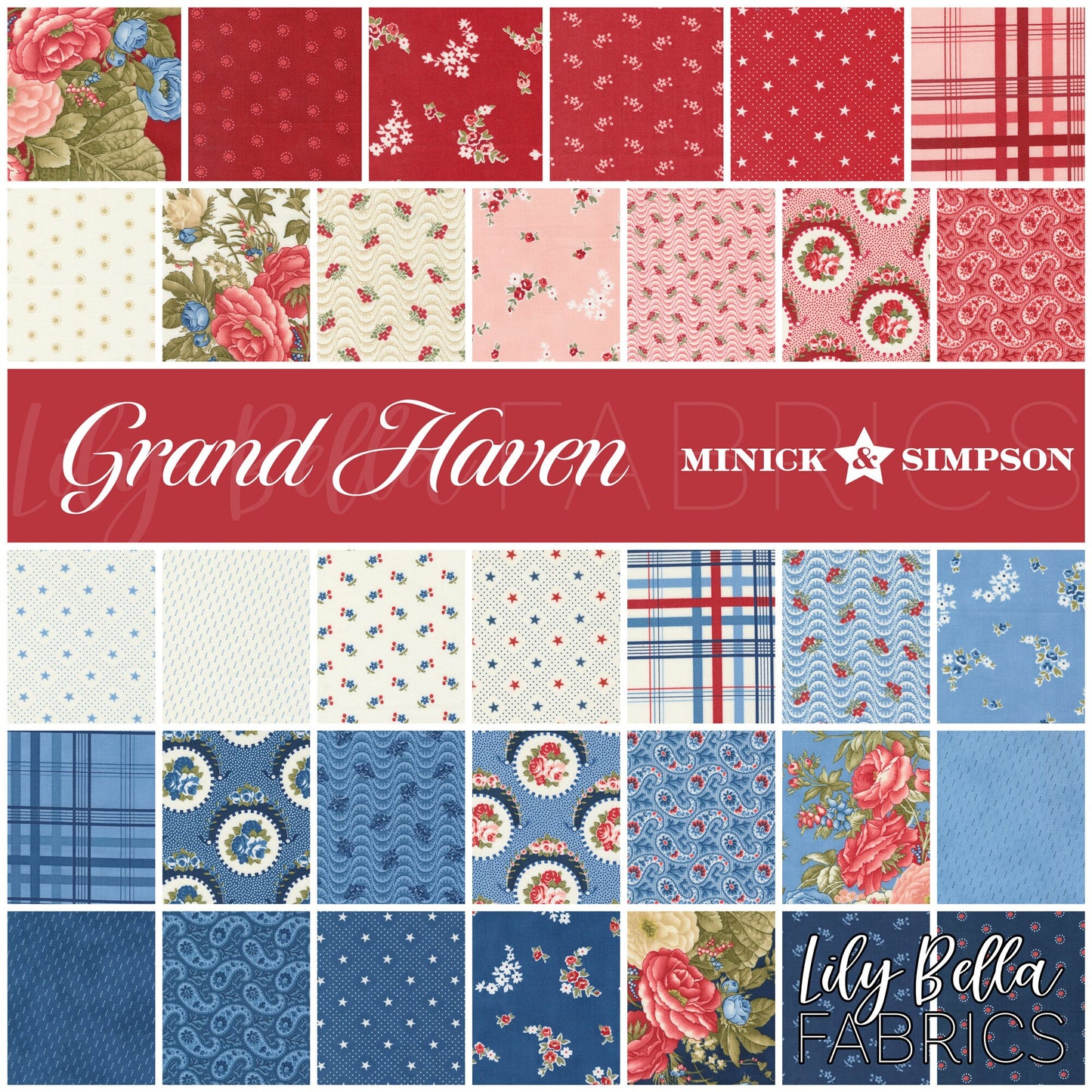 Grand Haven Layer Cake (42 pcs) by Minick and Simpson for Moda