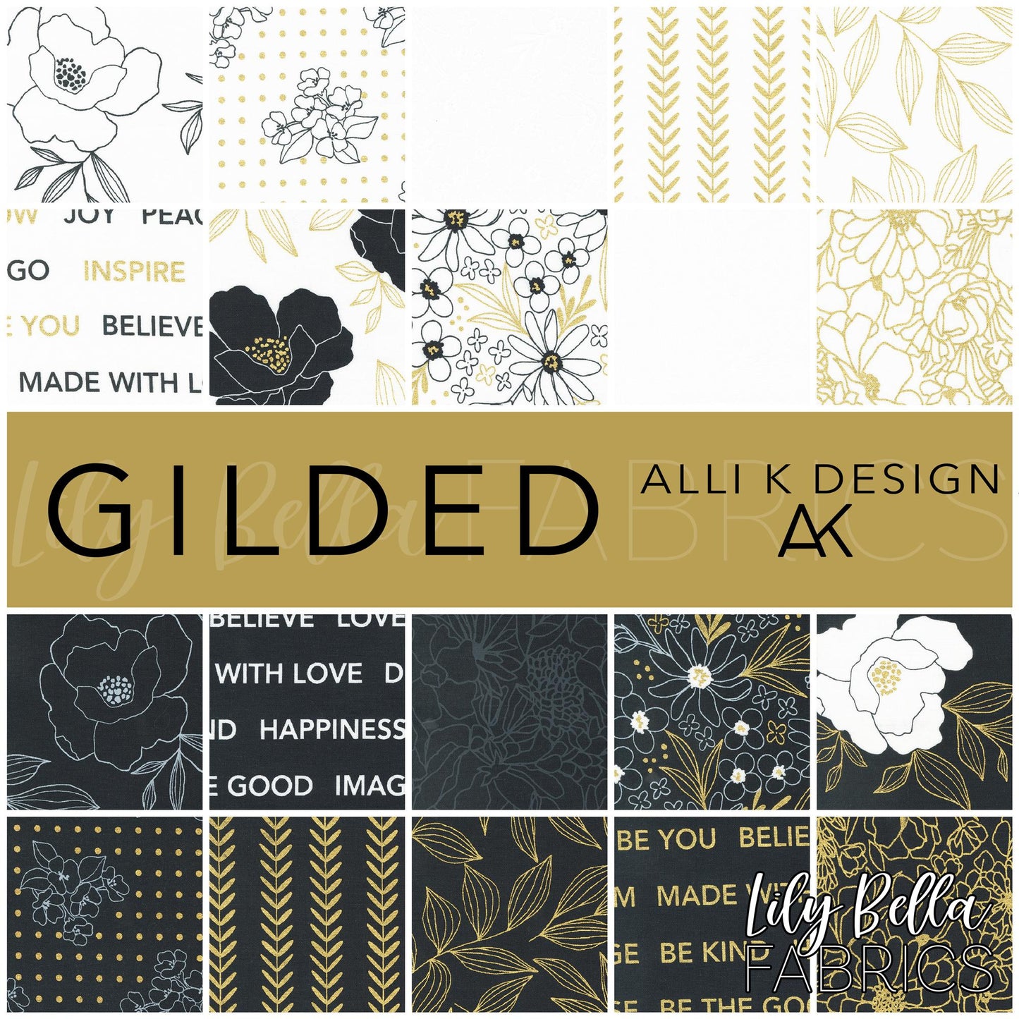 Gilded Jelly Roll (40 pcs) by Alli K Design for Moda