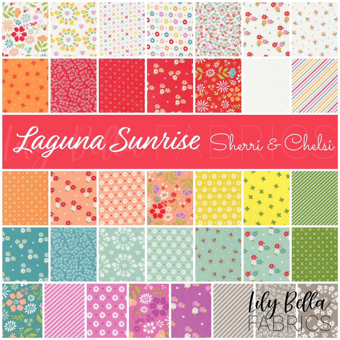 Laguna Sunrise Jelly Roll (40 pcs) by Sherri and Chelsi for Moda