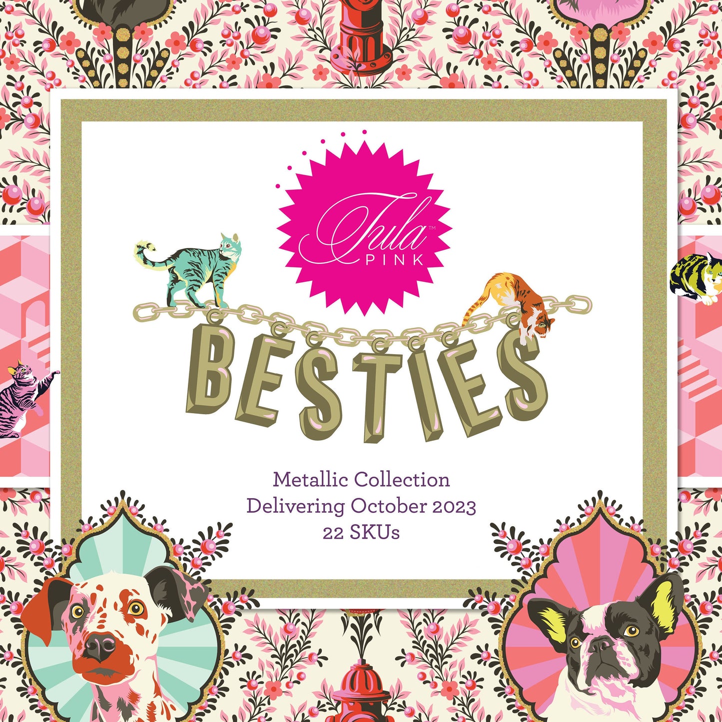 Besties Layer Cake (42 pcs) by Tula Pink for FreeSpirit