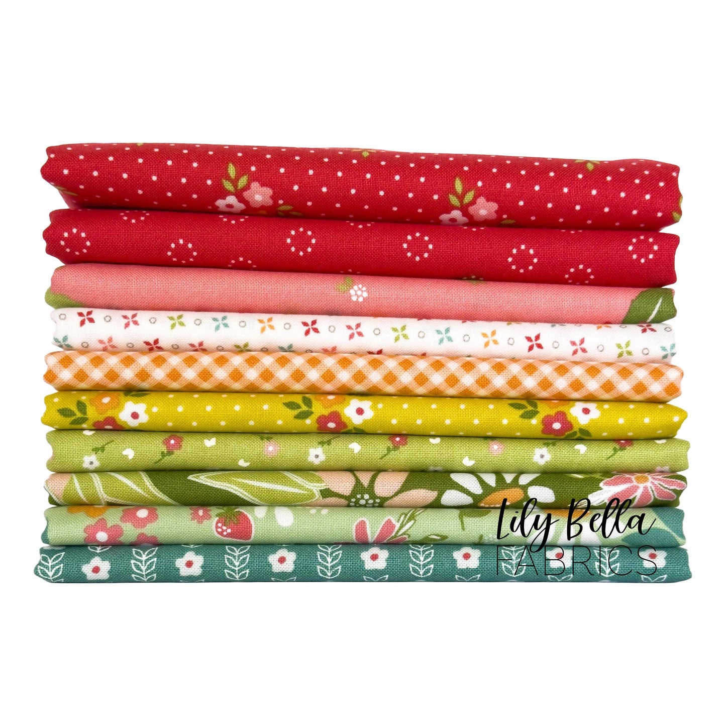 Strawberry Lemonade Fat Quarter Bundle (10 pcs) by Sherri and Chelsi for Moda