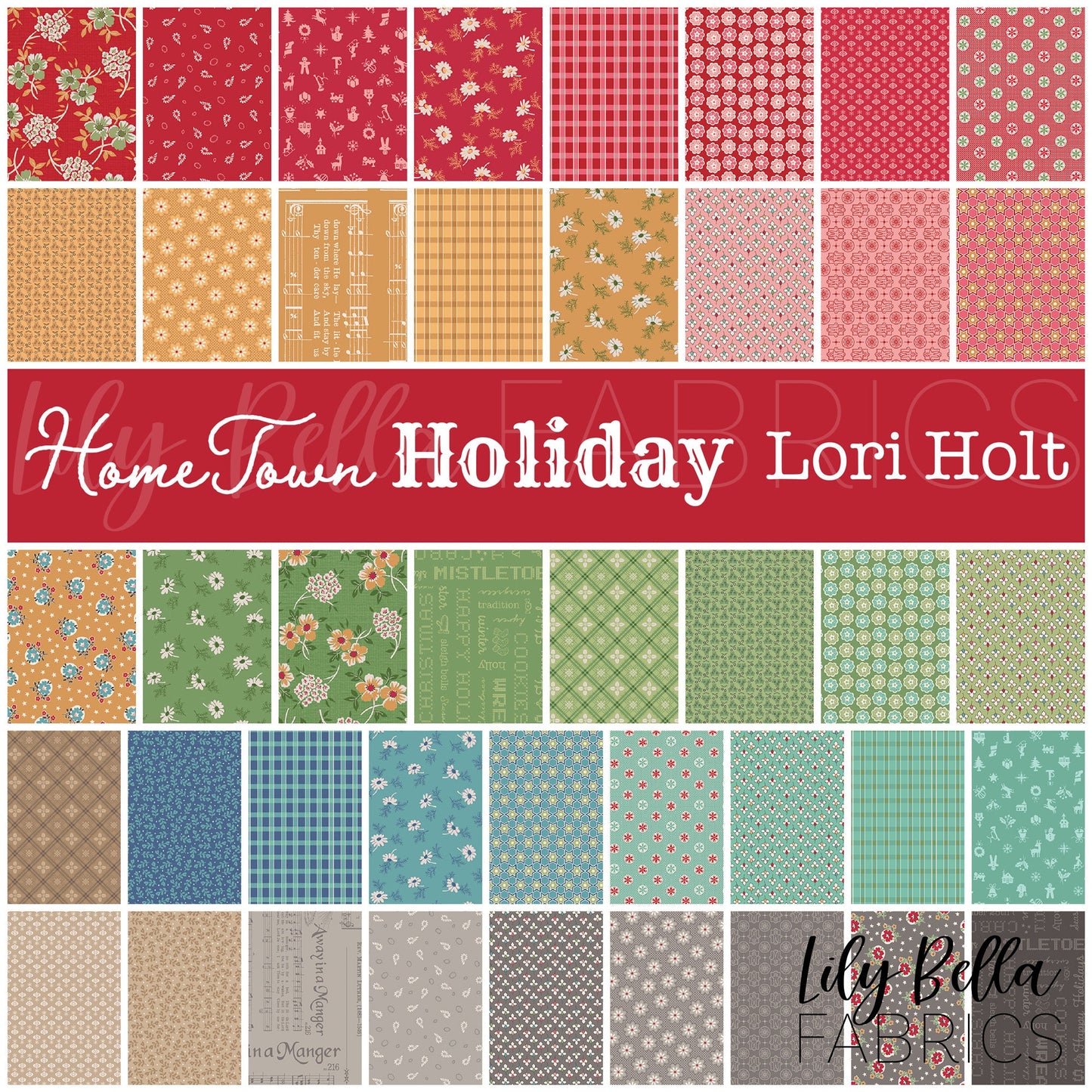 Home Town Holiday 10 Inch Stacker (42 pcs) by Lori Holt for Riley Blake