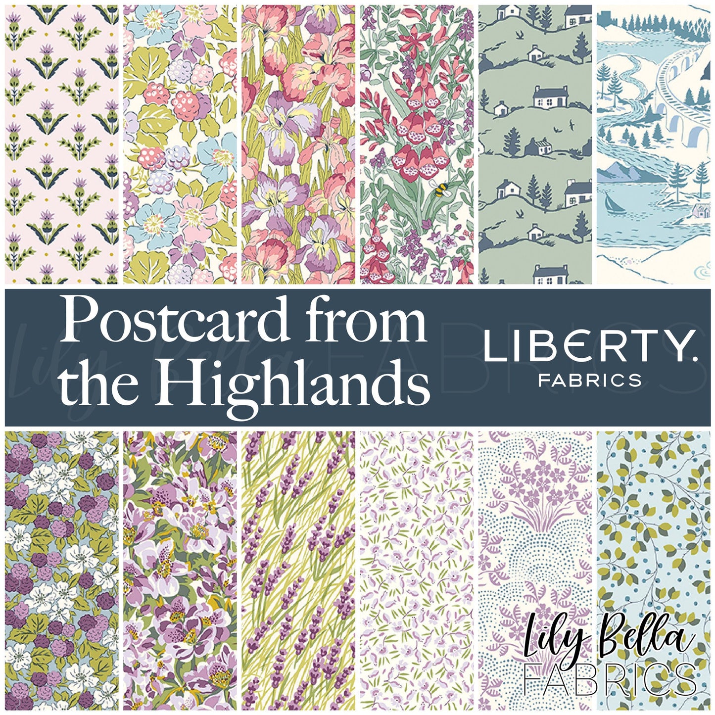 Postcard from the Highlands 10 Inch Stacker (42 pcs) by Liberty Fabrics for Riley Blake