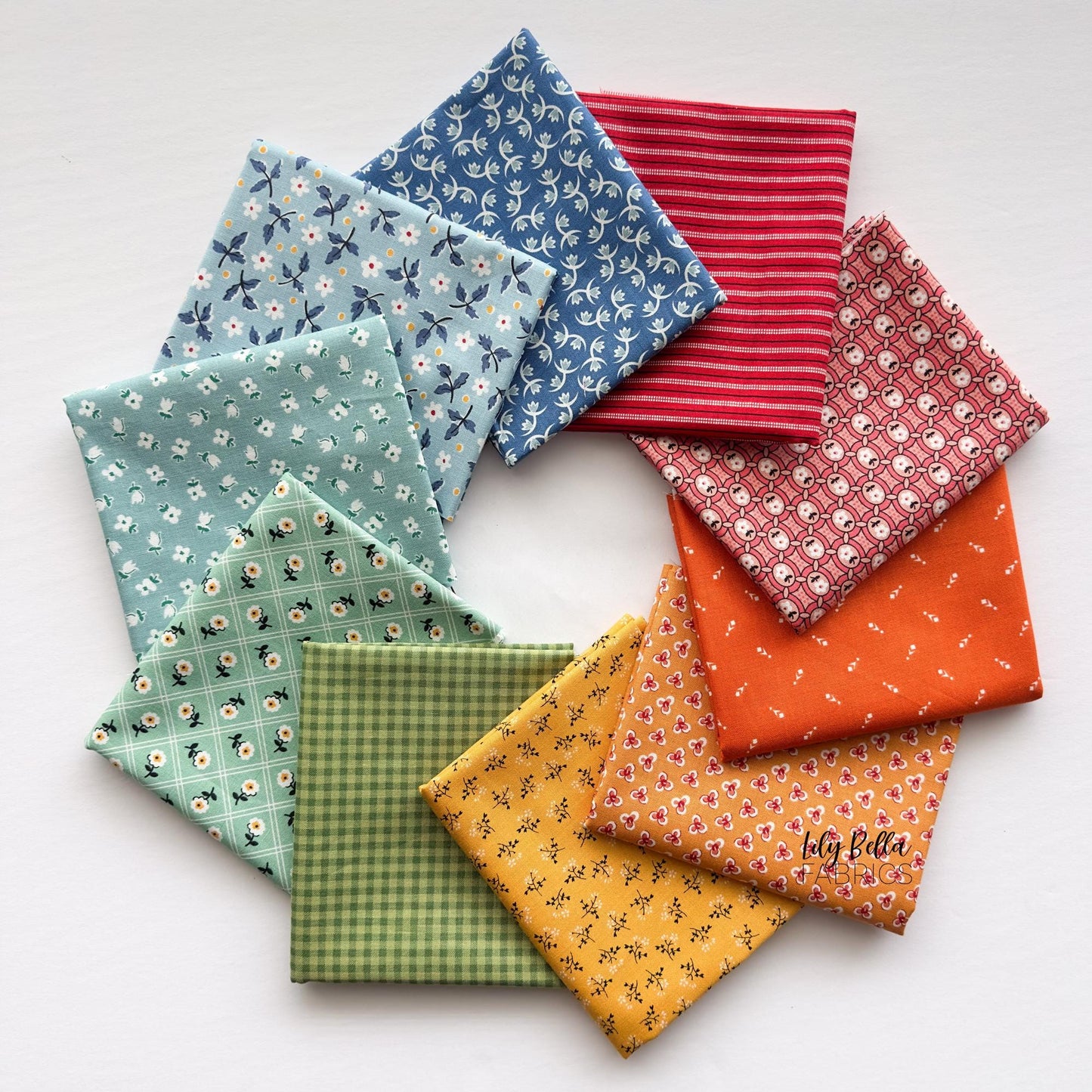 Prairie Fat Quarter Bundle (10 pcs) by Lori Holt for Riley Blake