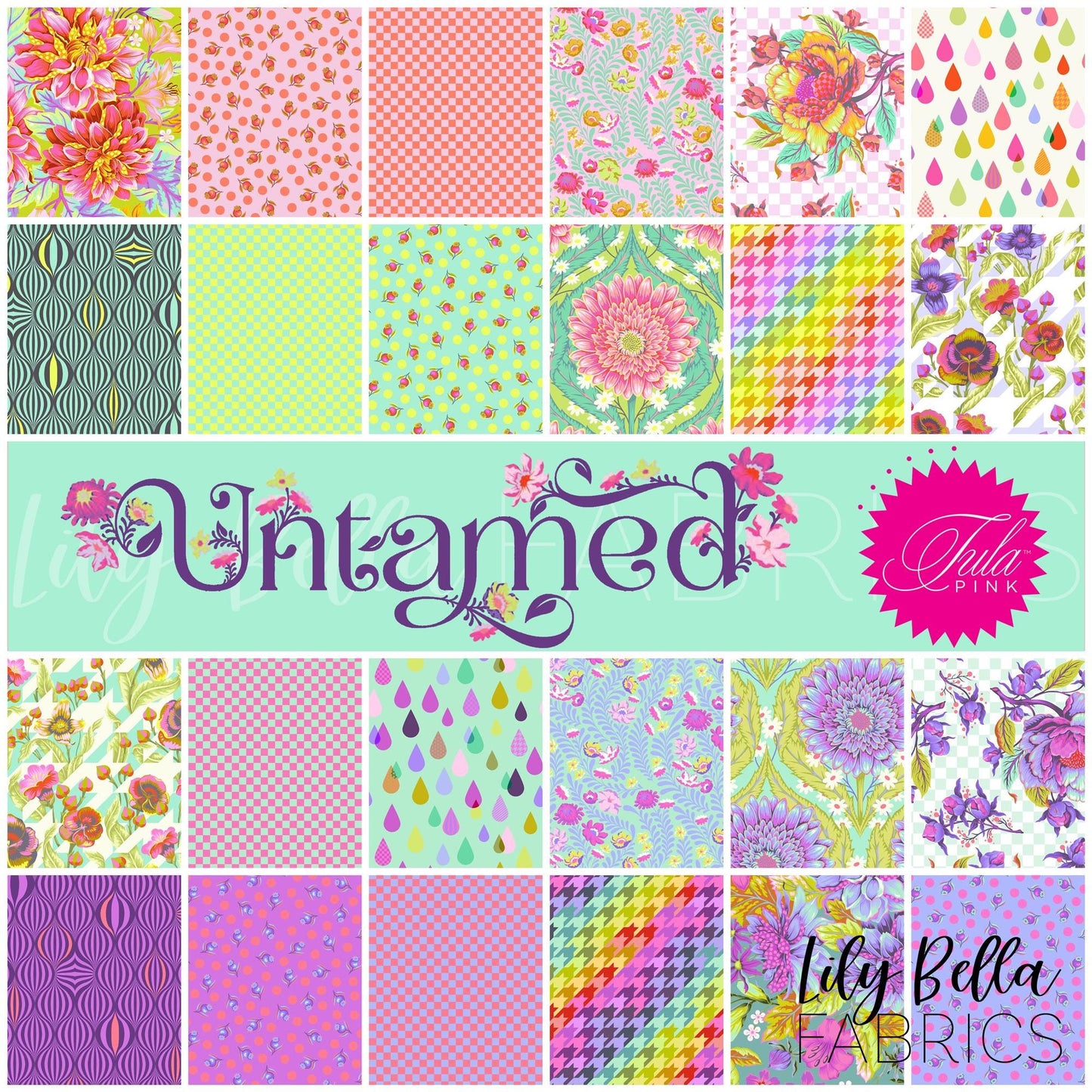 Untamed Fat Quarter Bundle (24 pcs) by Tula Pink for FreeSpirit