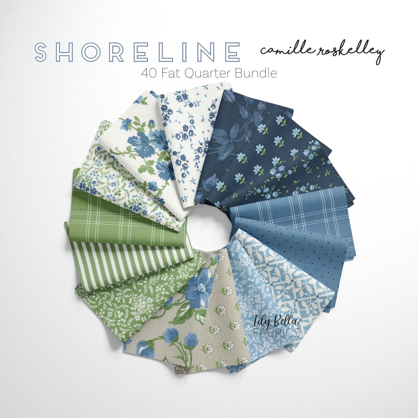 Shoreline Fat Quarter Bundle (40 pcs) by Camille Roskelley for Moda