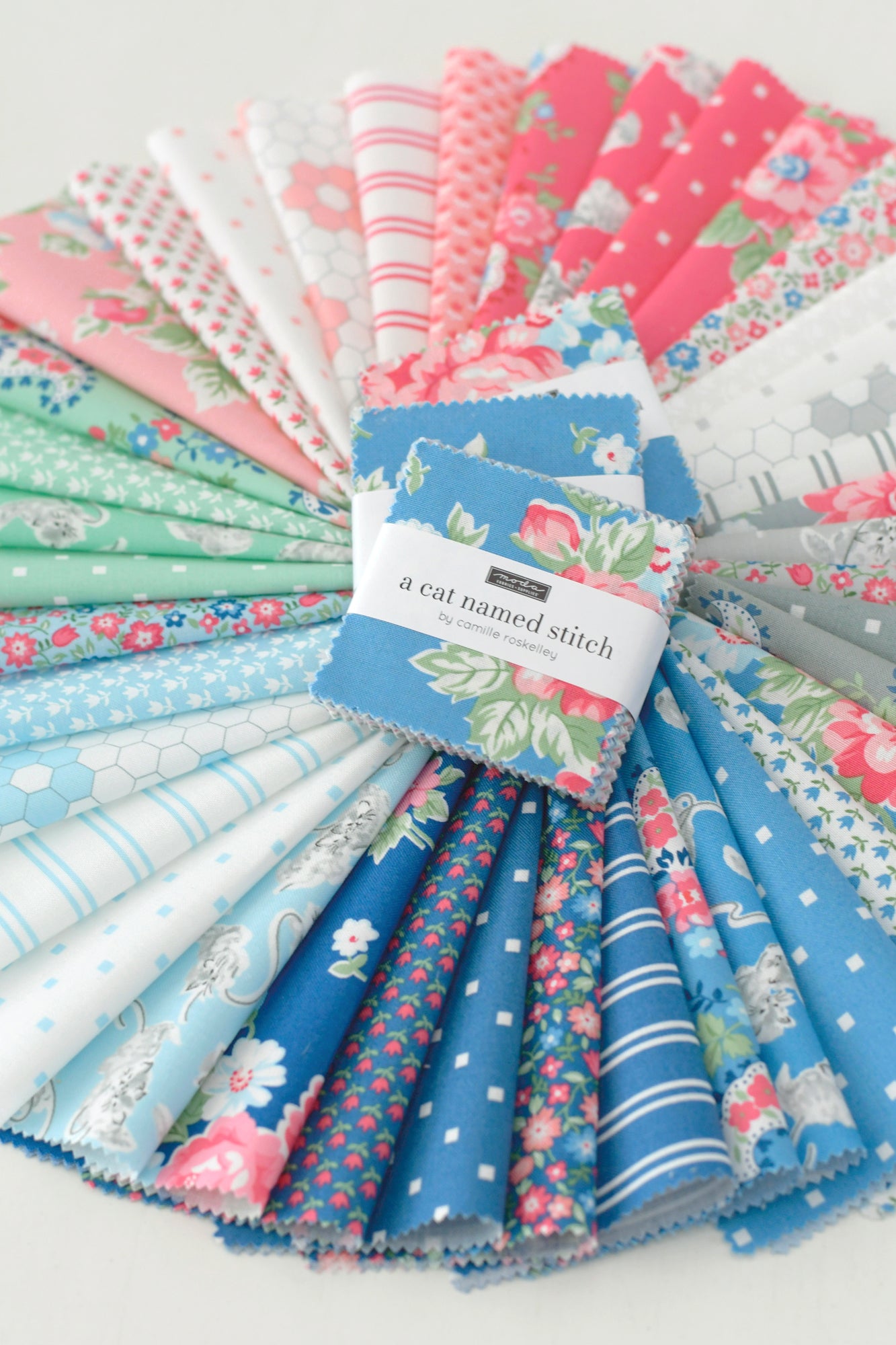 A Cat Named Stitch Fabric Collection by Camille Roskelley for Moda at Lily Bella Fabrics