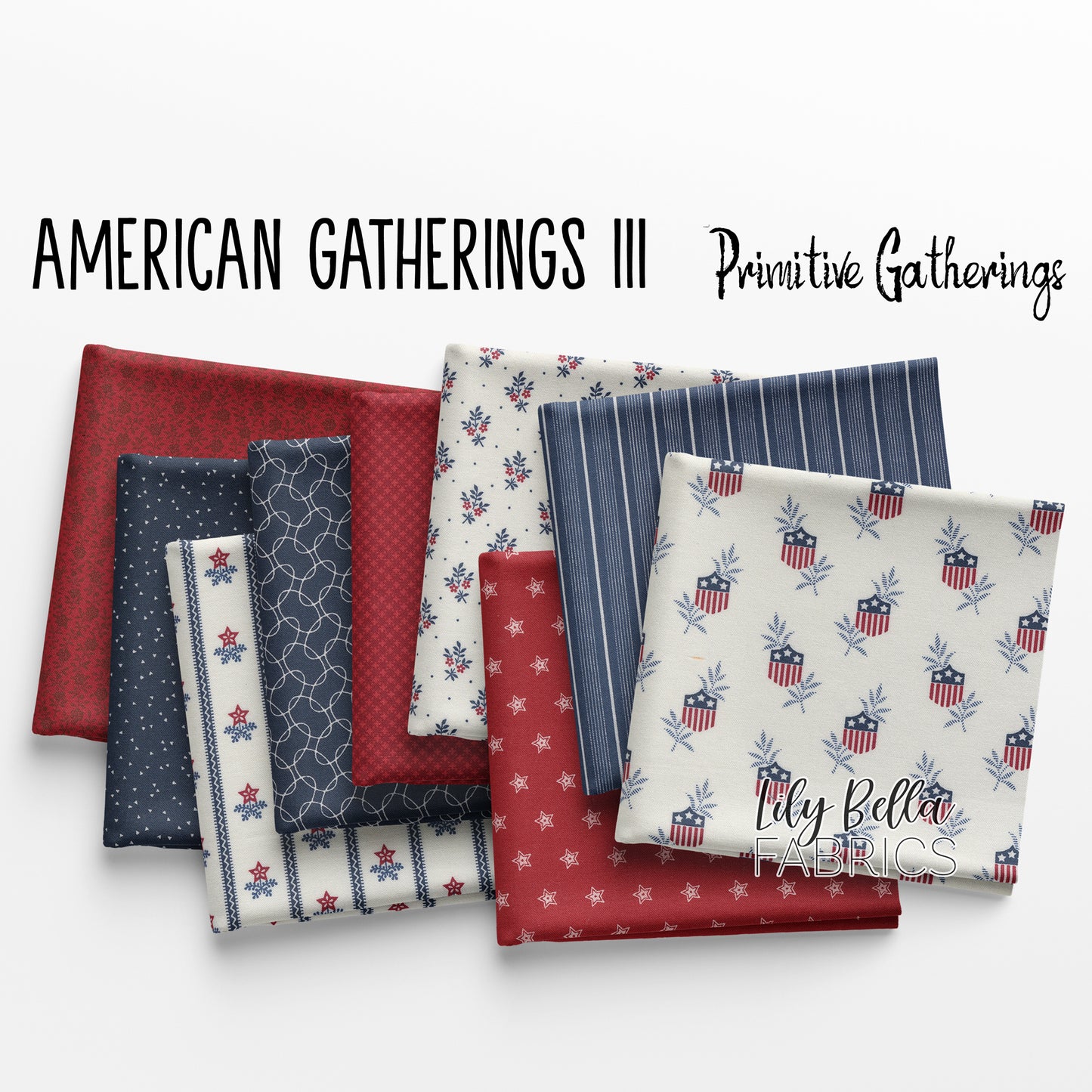 American Gatherings III Layer Cake (42 pcs) by Primitive Gatherings for Moda