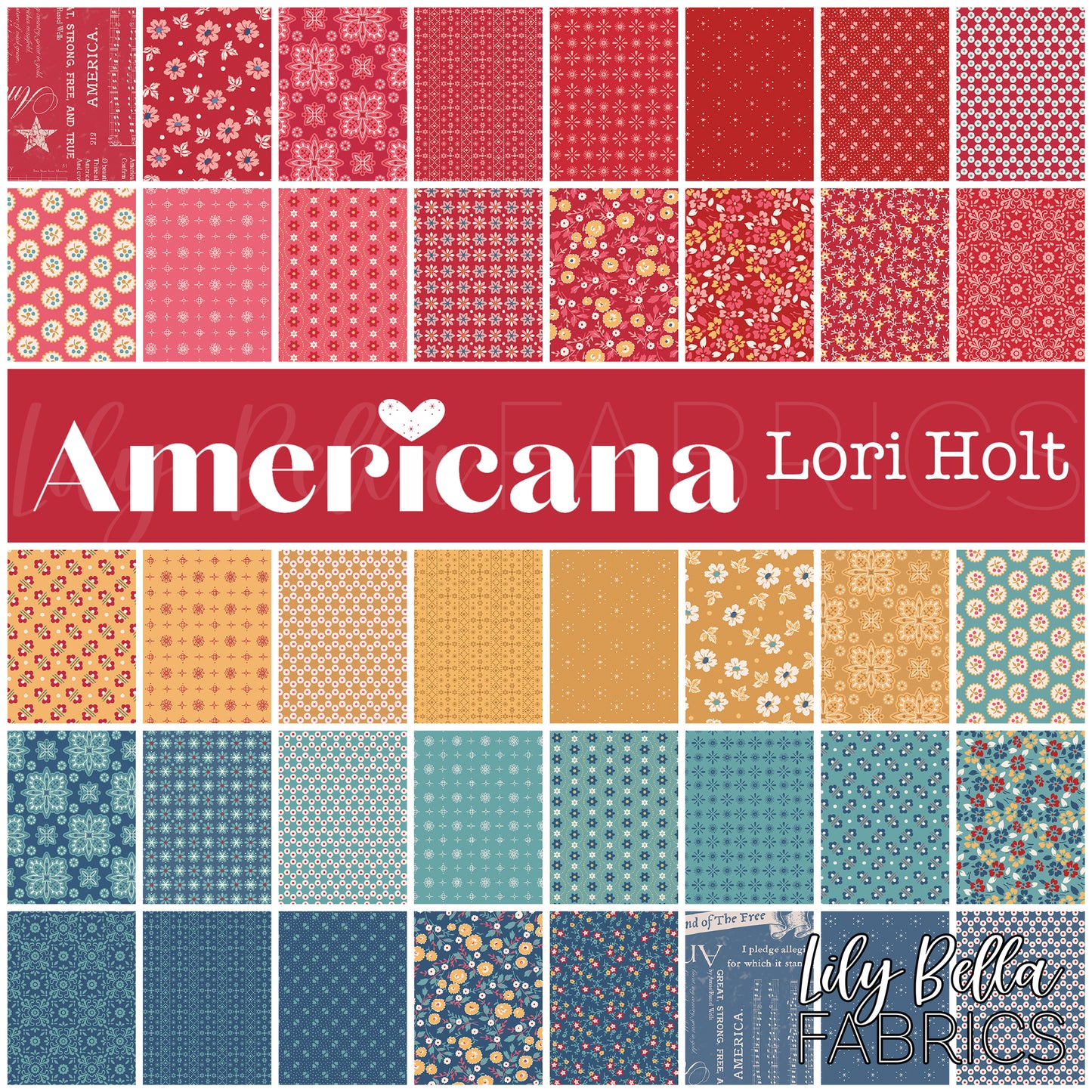 Americana Rolie Polie (40 pcs) by Lori Holt for Riley Blake