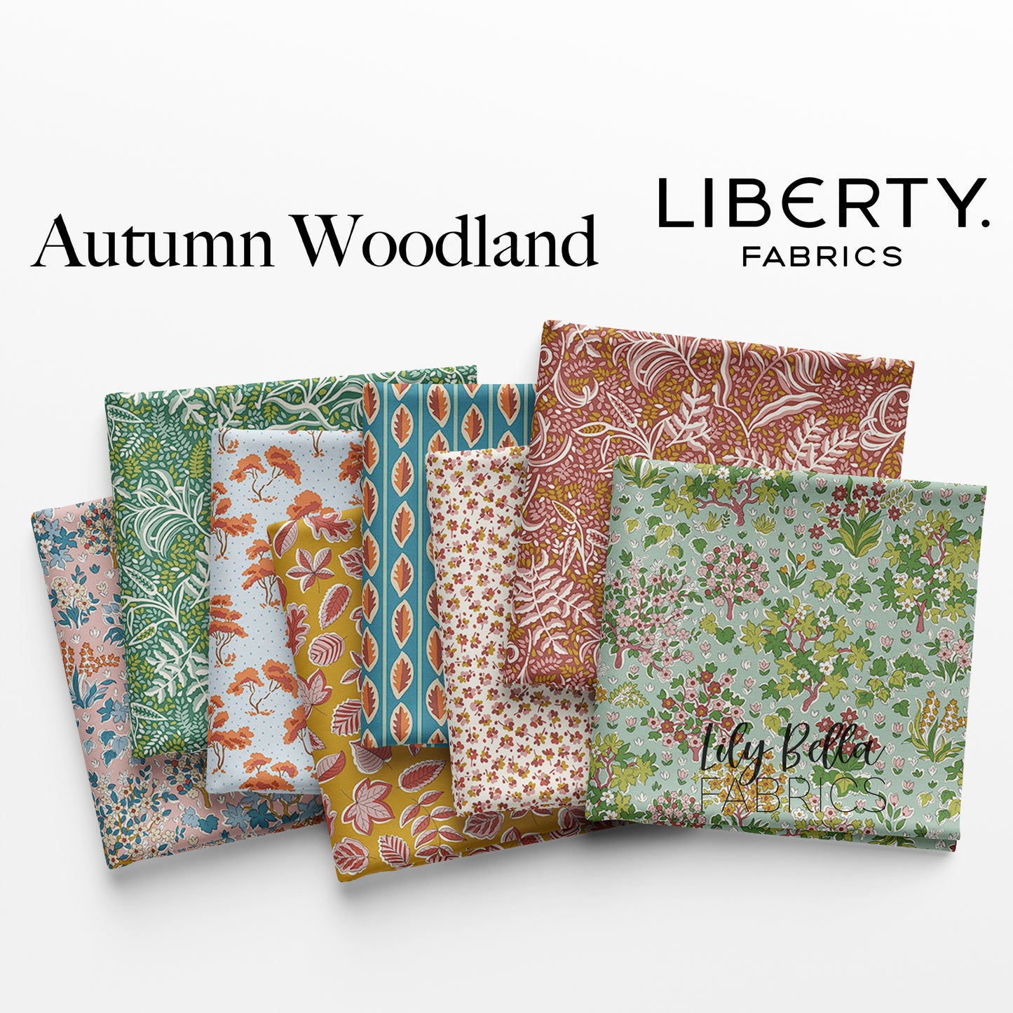 Autumn Woodland Rolie Polie (40 pcs) by Liberty Fabrics for Riley Blake Designs