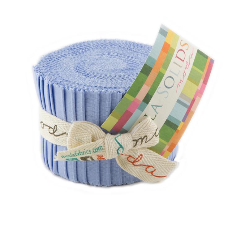 Baby Blue Bella Solids Junior Jelly Roll (20 pieces) by Moda (9900JJR 32)