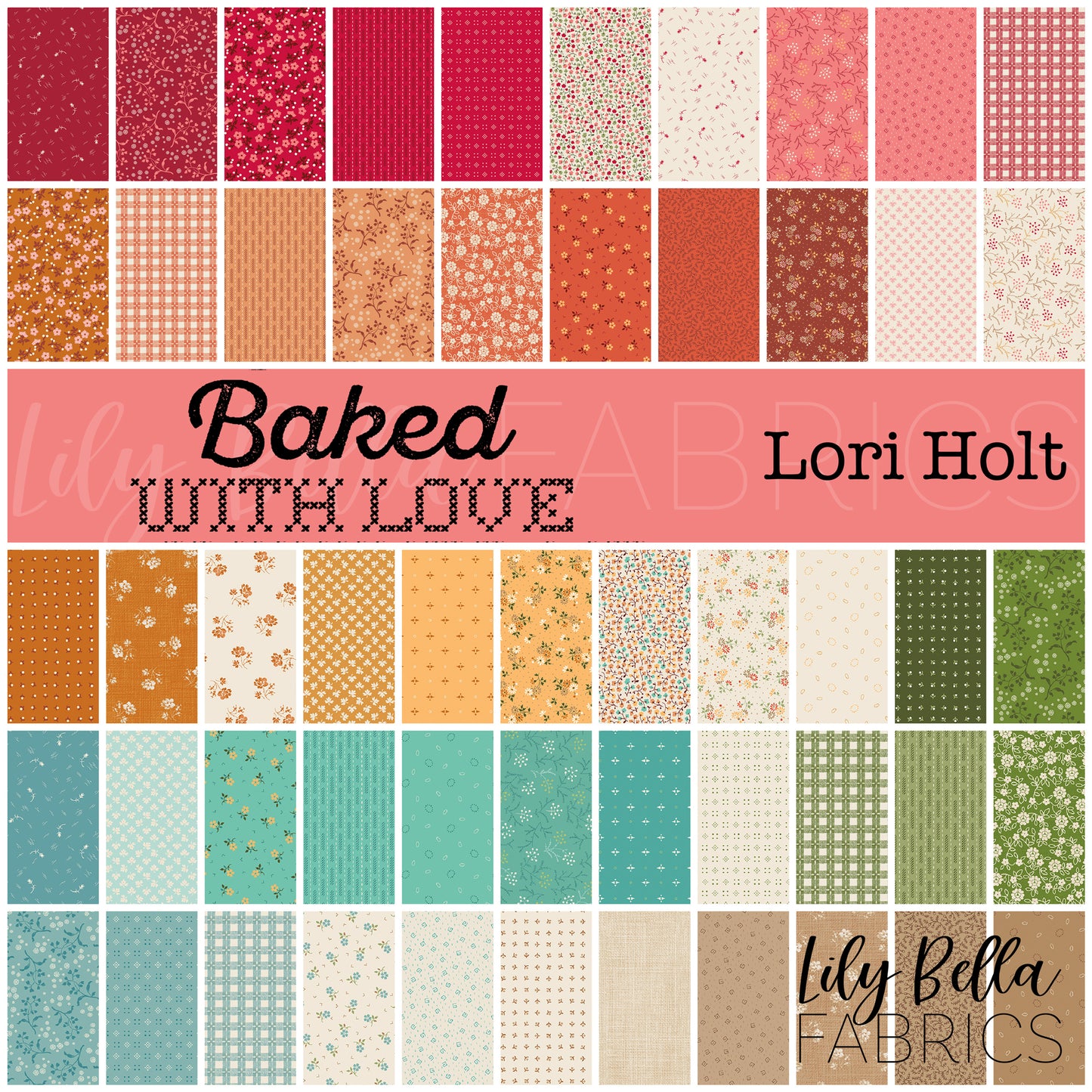 Baked with Love Fat Quarter Bundle (53 pcs) by Lori Holt for Riley Blake Designs
