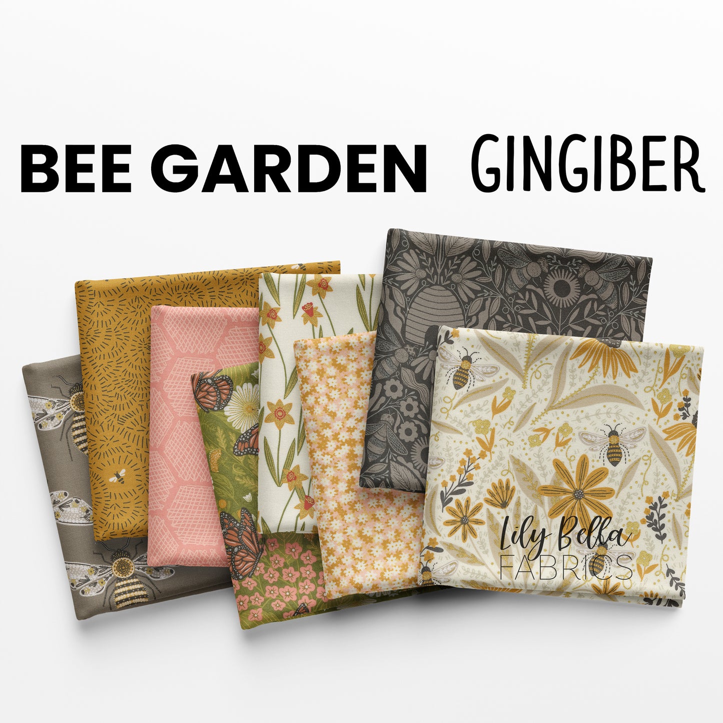 Bee Garden Jelly Roll (40 pcs) by Gingiber for Moda