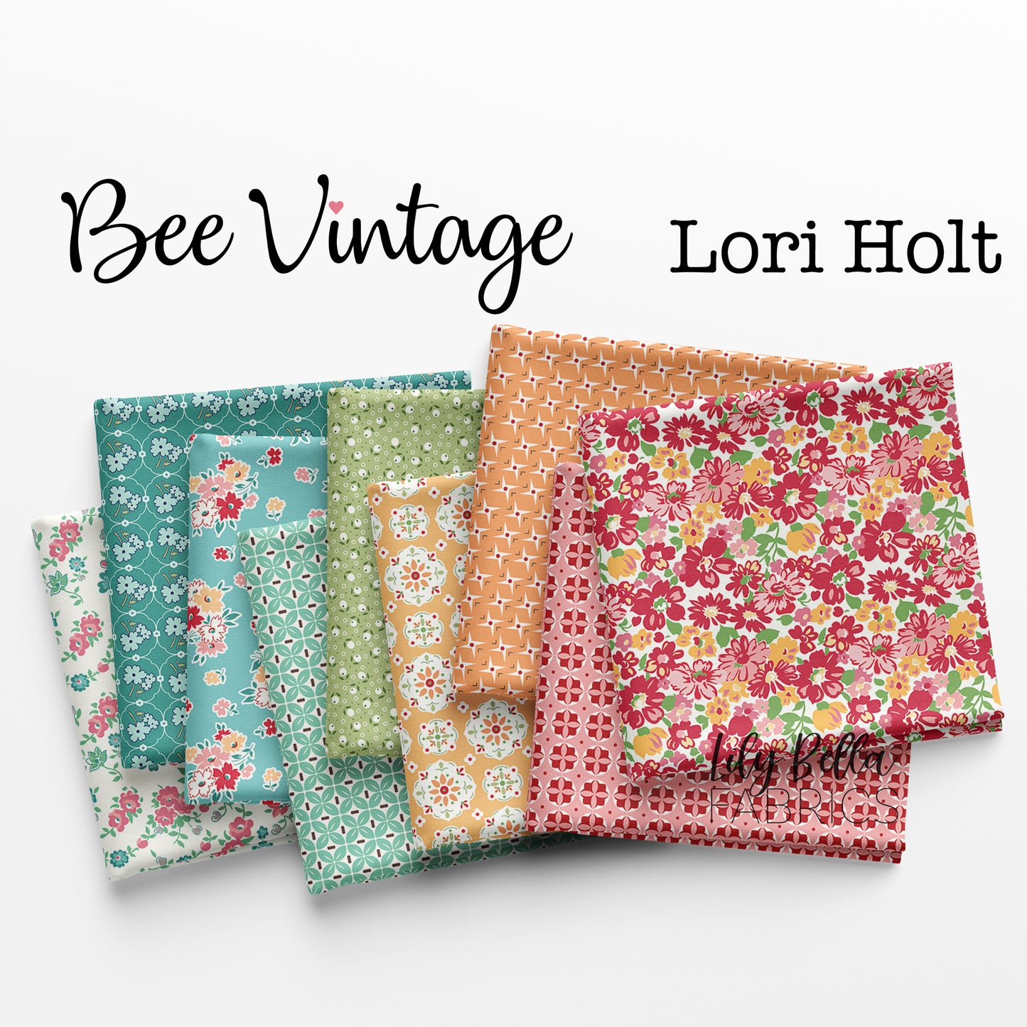 Bee Vintage Fat Eighth Bundle (9 pcs) by Lori Holt for Riley Blake