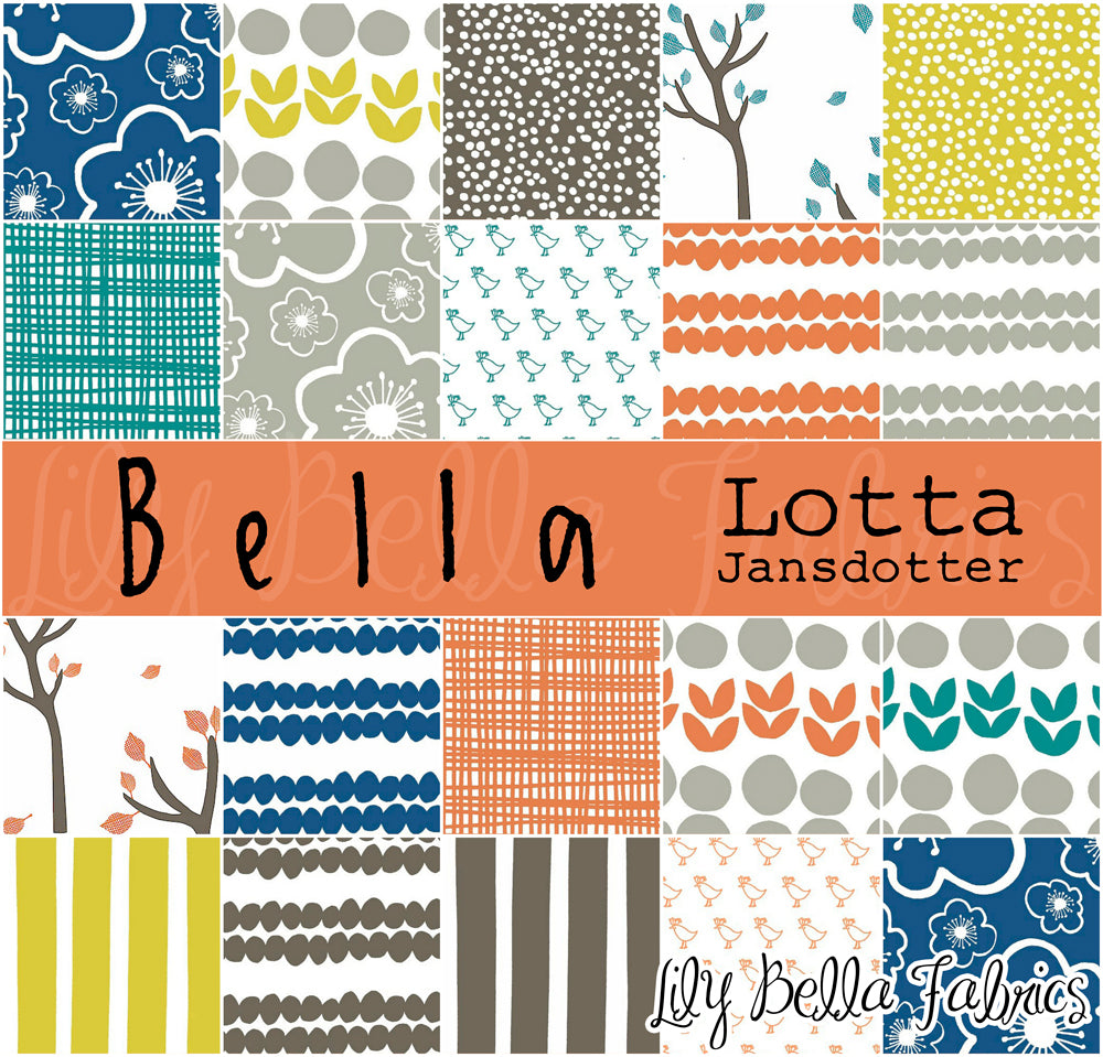 Ball & Leaves in Sunspray - Fat Quarter - Bella by Lotta Jansdotter for Windham Fabrics