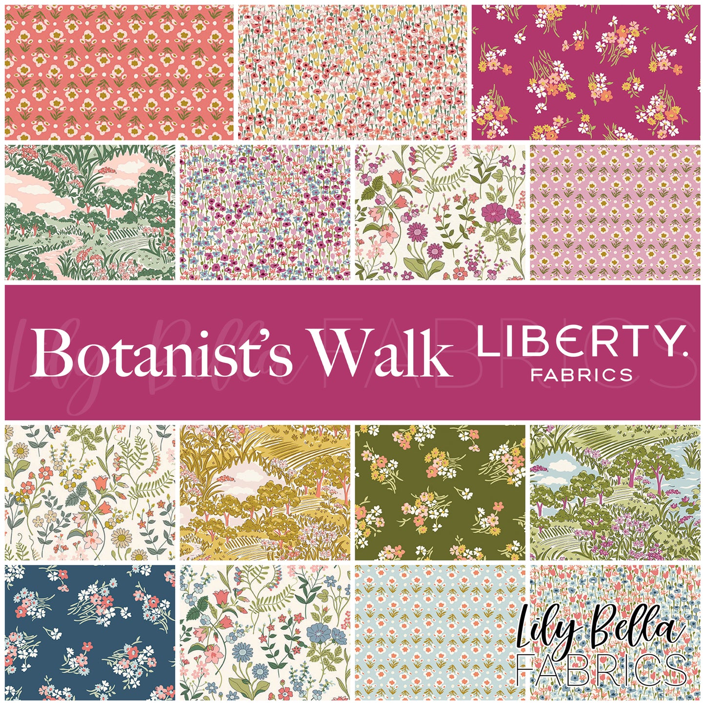 Botanist's Walk 10 Inch Stacker (42 pcs) by Liberty Fabrics for Riley Blake Designs