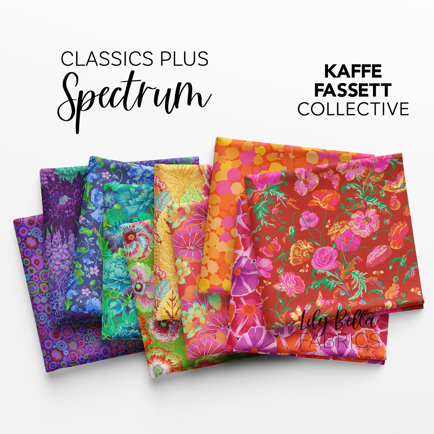 Classics Plus: Spectrum Fat Quarter Bundle (20 pcs) by Kaffe Fassett Collective for FreeSpirit