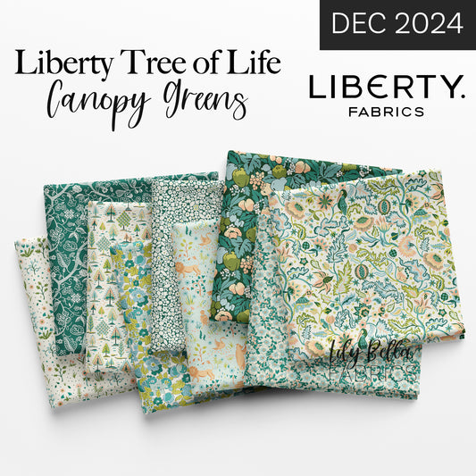 Liberty Tree of Life - Canopy Greens Fat Quarter Bundle (13 pcs) by Liberty Fabrics for Riley Blake