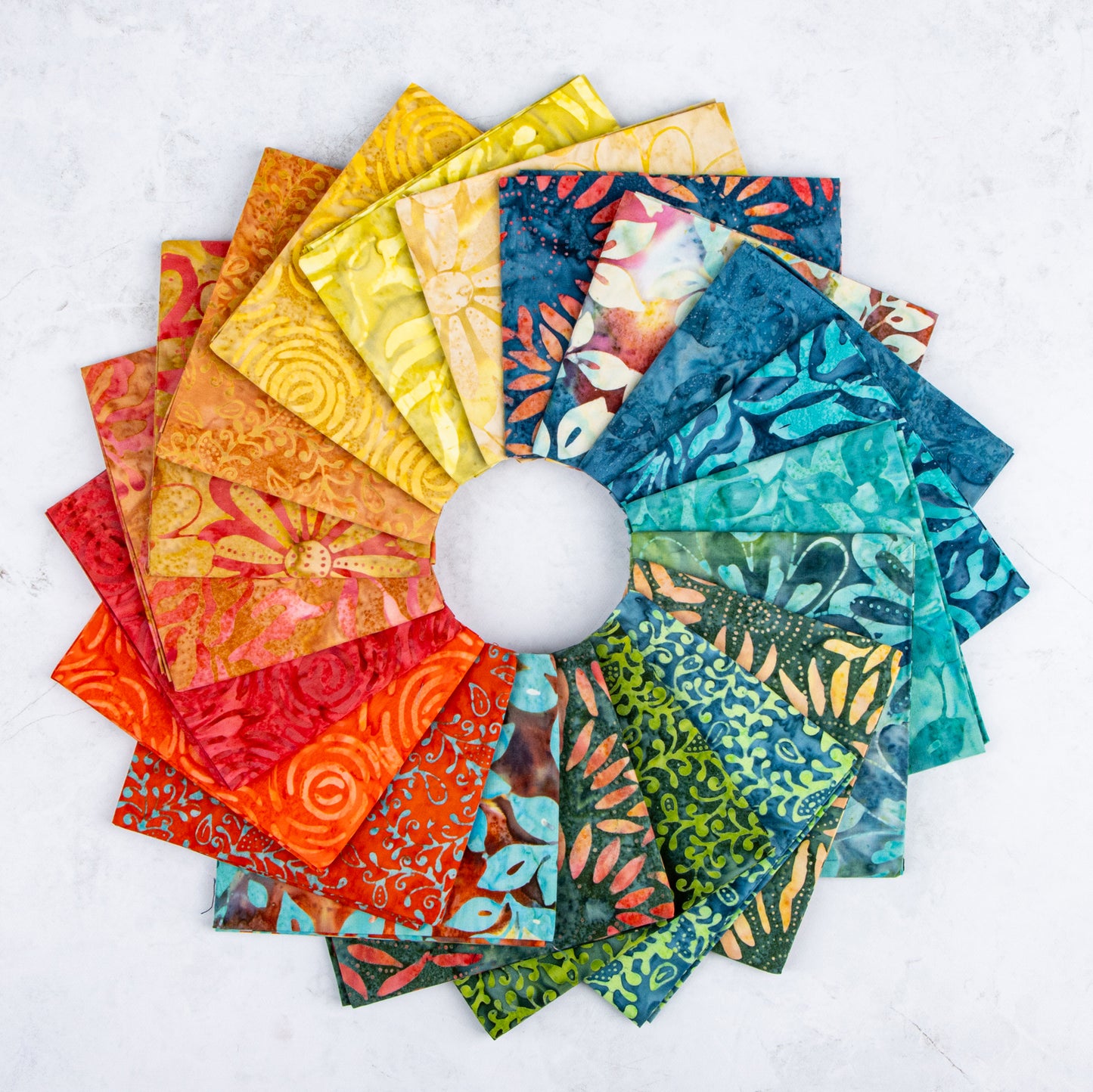 Carnival Glass Expressions Batiks 10 Inch Stacker (42 pcs) by Riley Blake Designs