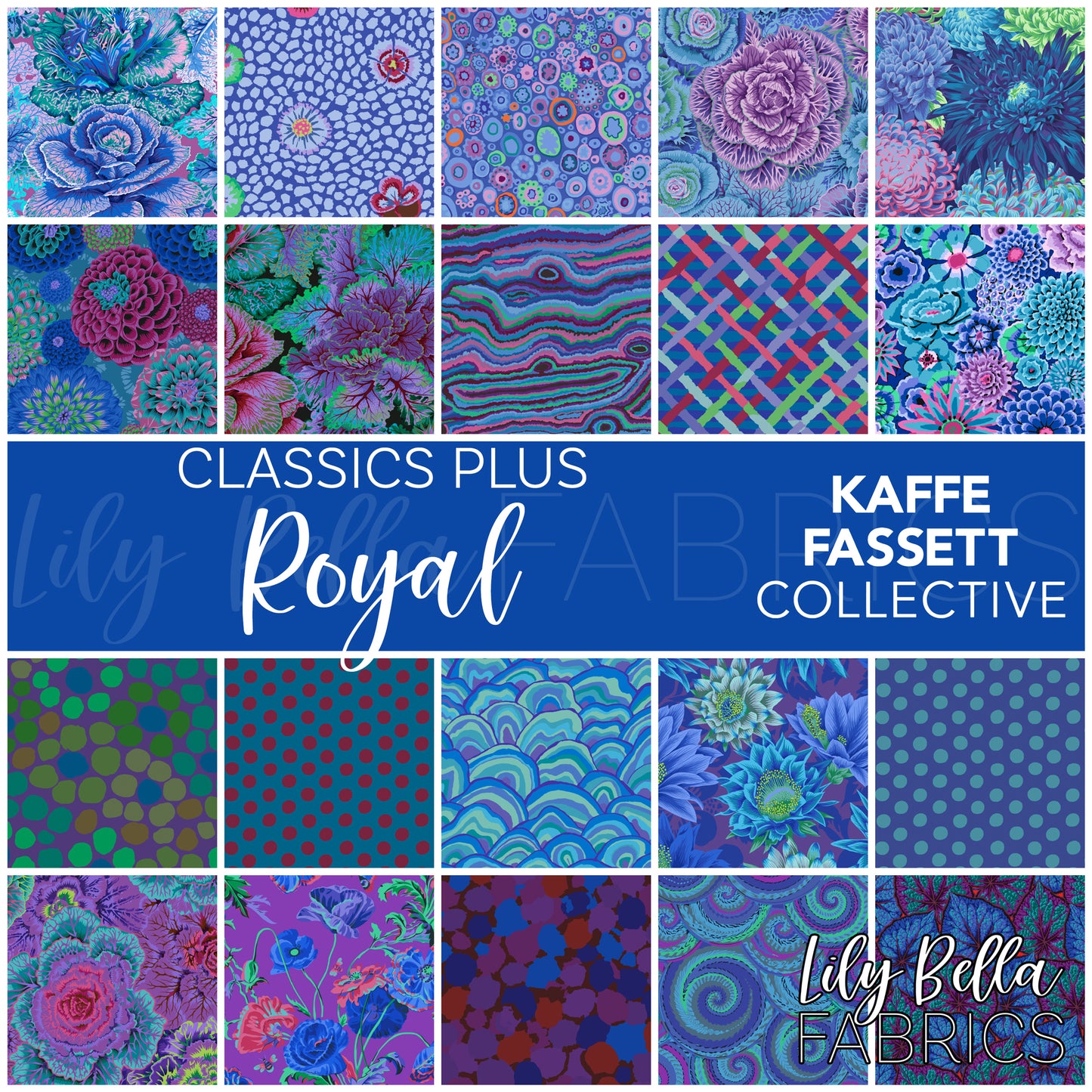 Classics Plus: Royal Design Roll (40 pcs) by Kaffe Fassett Collective for FreeSpirit