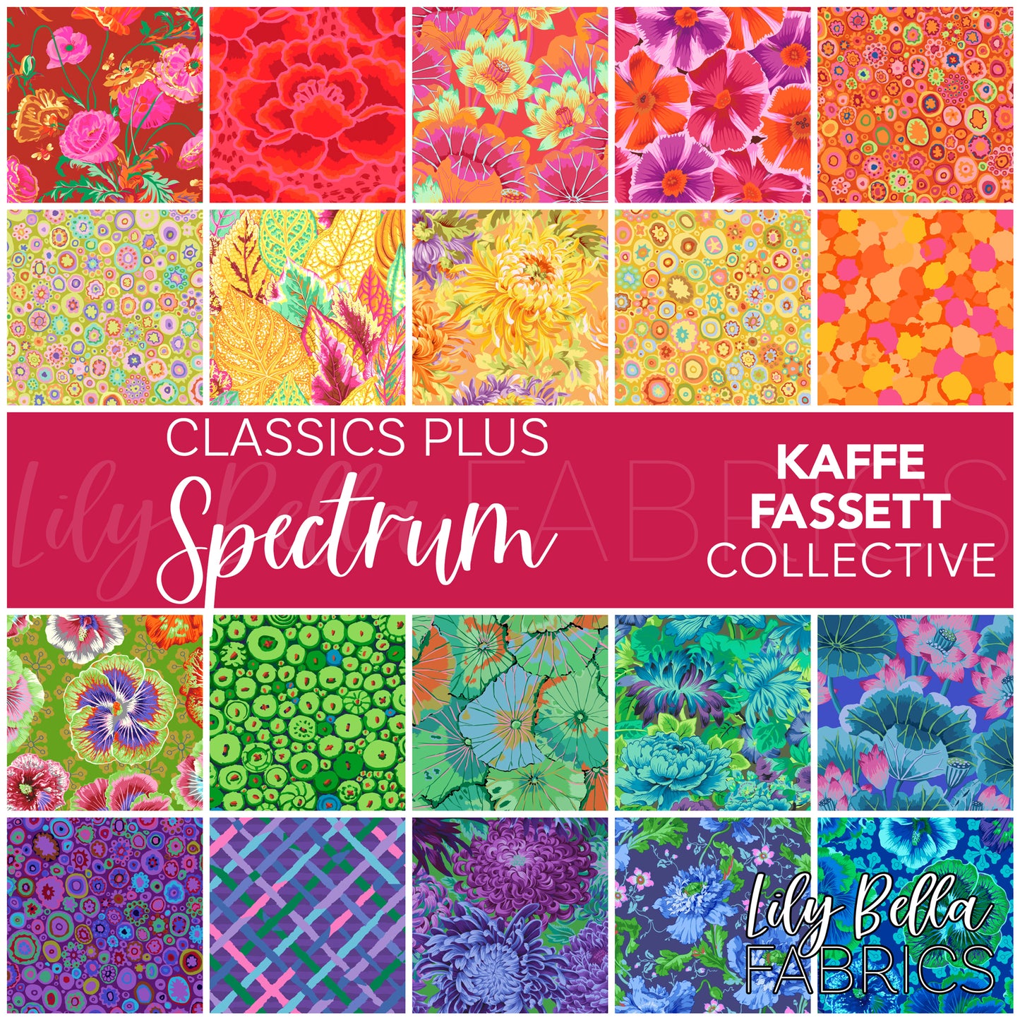 Classics Plus: Spectrum Design Roll (40 pcs) by Kaffe Fassett Collective for FreeSpirit