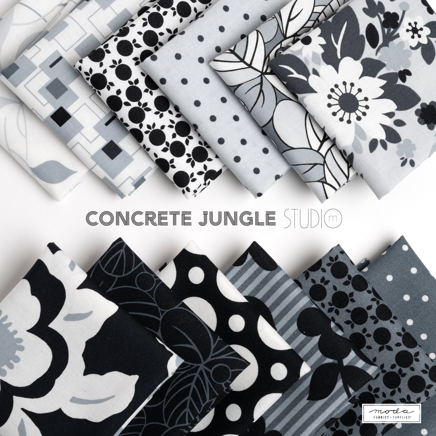 Concrete Jungle Fat Quarter Bundle (28 pcs) by Studio M for Moda