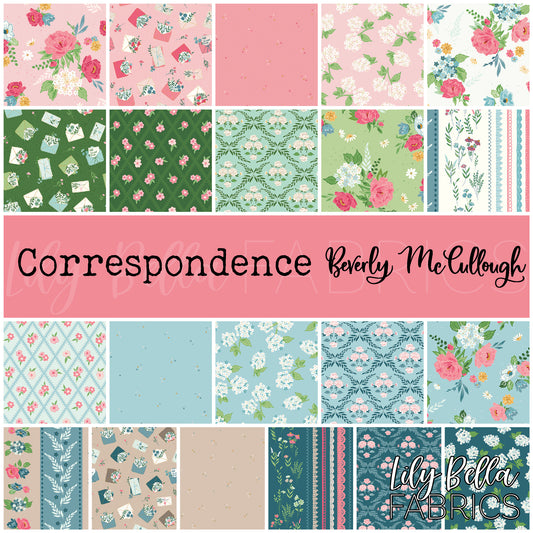 Correspondence 10 Inch Stacker (42 pcs) by Beverly McCullough for Riley Blake Designs