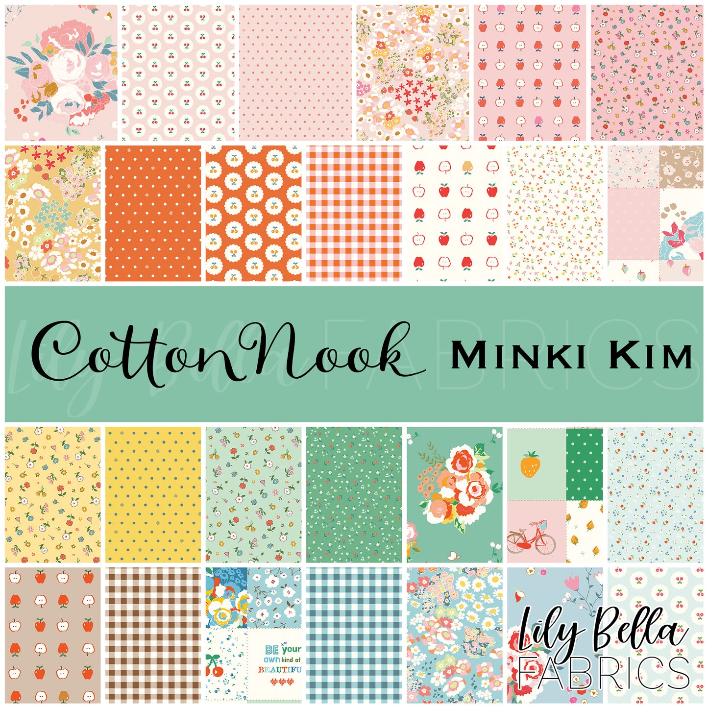 Cotton Nook Fat Quarter Bundle (27 pcs) by Minki Kim for Riley Blake Designs
