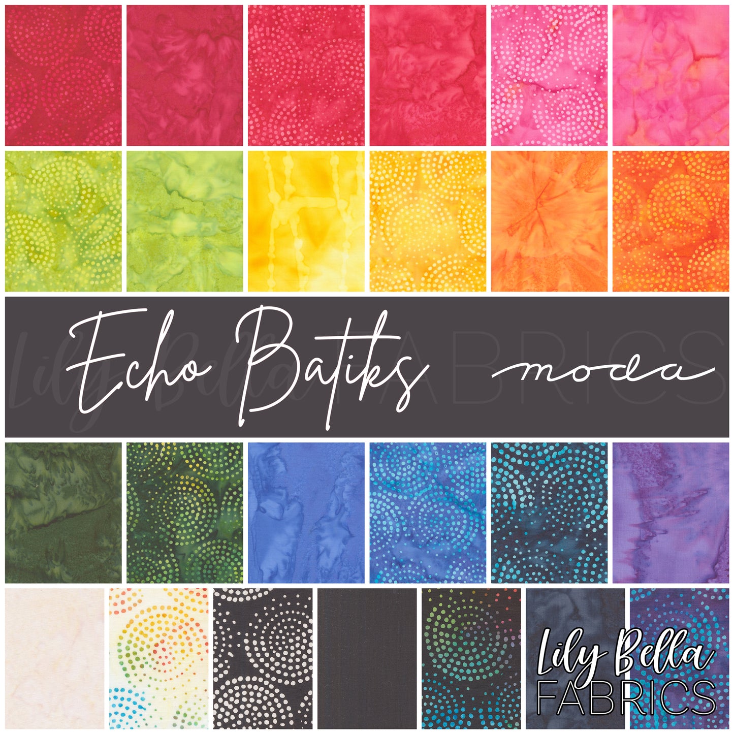 Echo Batiks Fat Quarter Bundle (25 pcs) by Moda