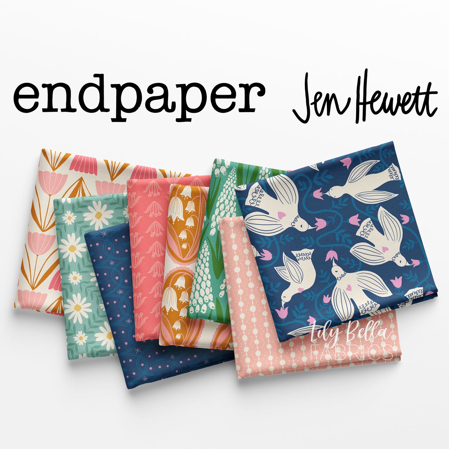 Endpaper Fat Quarter Bundle (24 pcs) by Jen Hewett for Ruby Star Society