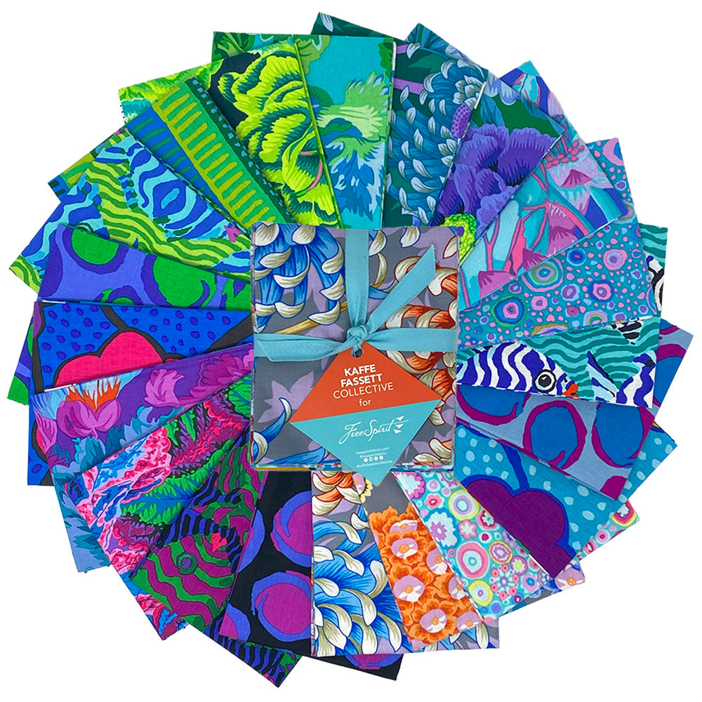 Cool - August 2025 Fat Quarter Bundle (20 pcs) by Kaffe Fassett Collective for FreeSpirit