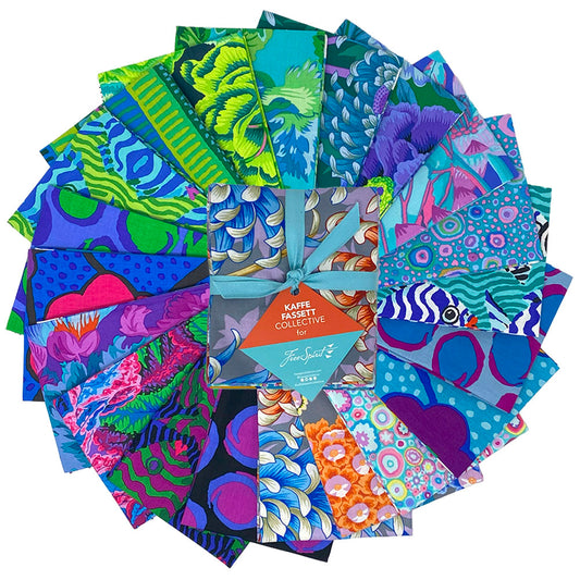 Cool - August 2025 Fat Quarter Bundle (20 pcs) by Kaffe Fassett Collective for FreeSpirit