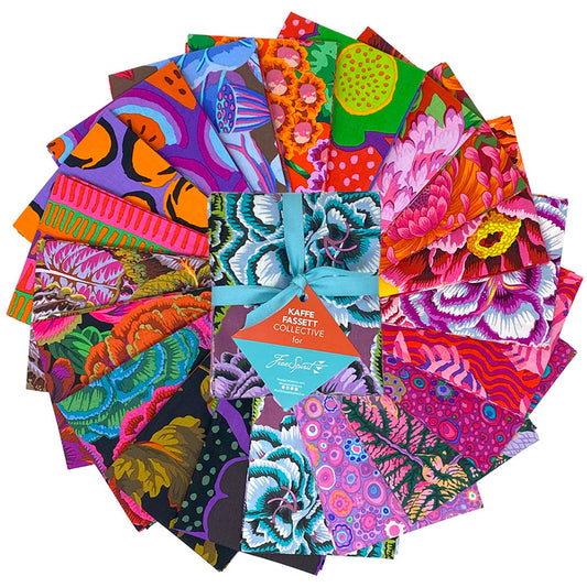 Hot - August 2025 Fat Quarter Bundle (20 pcs) by Kaffe Fassett Collective for FreeSpirit