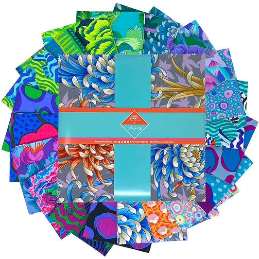 Cool - August 2025 10 Inch Charm Pack (42 pcs) by Kaffe Fassett Collective for FreeSpirit