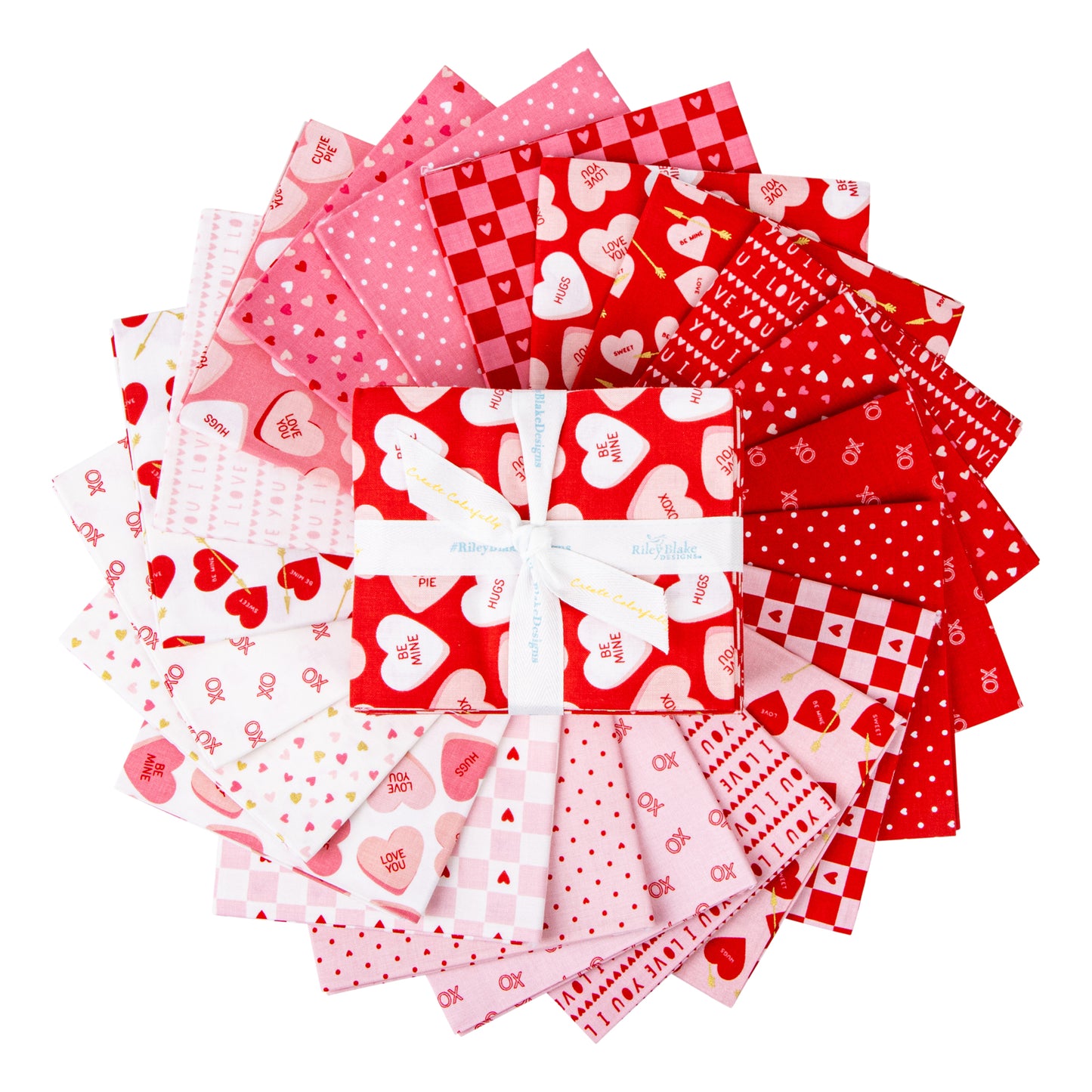 Sweetheart Fat Quarter Bundle (21 pcs) by My Mind's Eye for Riley Blake