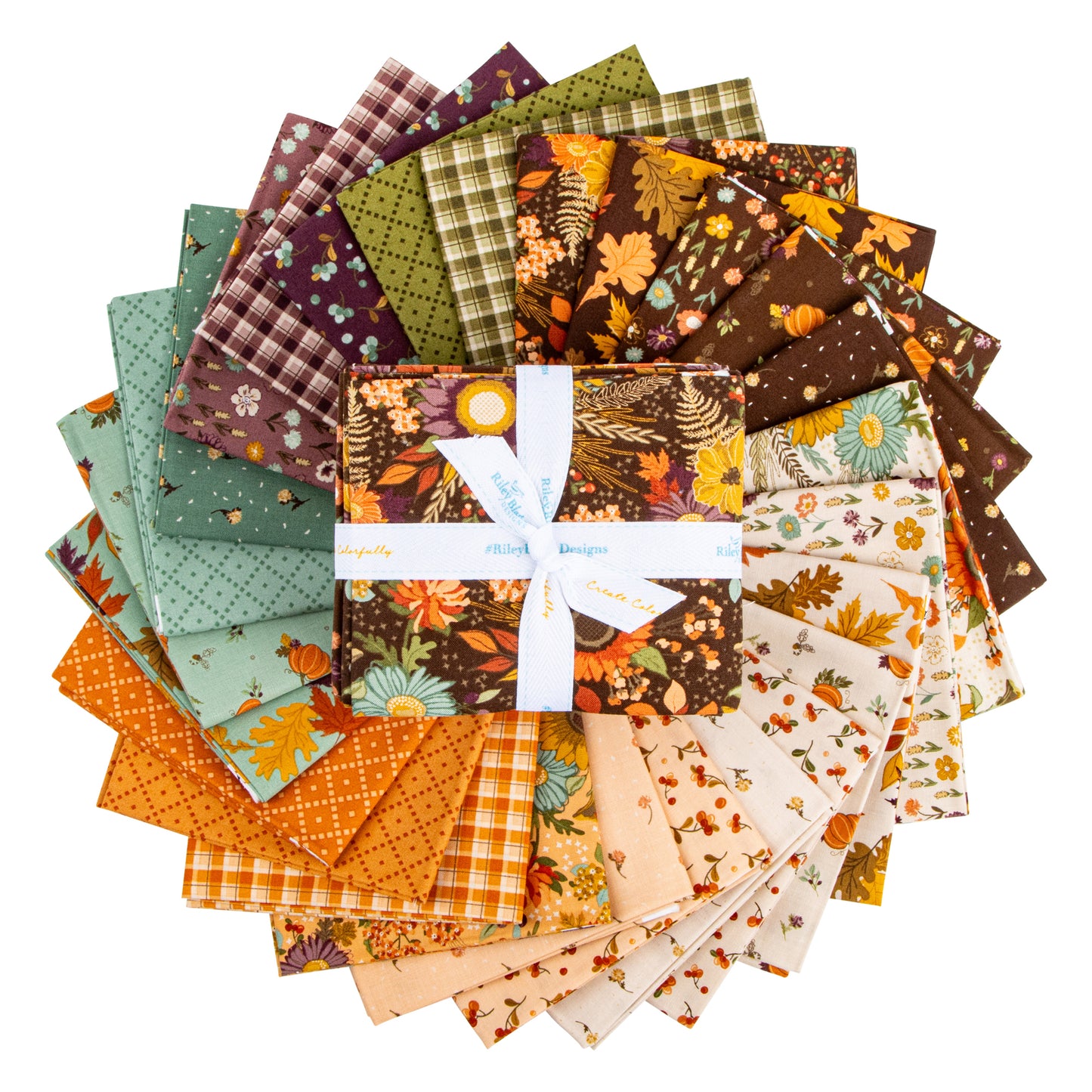 The Awe of Autumn Fat Quarter Bundle (26 pcs) by Sandy Gervais for Riley Blake Designs