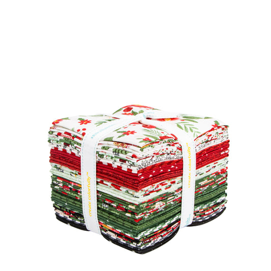 Charming Christmas Fat Quarter Bundle (24 pcs) by Kelsey Carlson for Riley Blake Designs