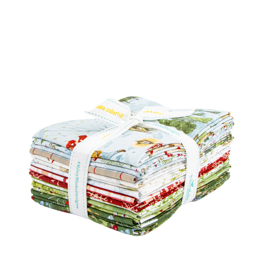 Santa's Tree Farm Fat Quarter Bundle (15 pcs) by Lisa Audit for Riley Blake Designs
