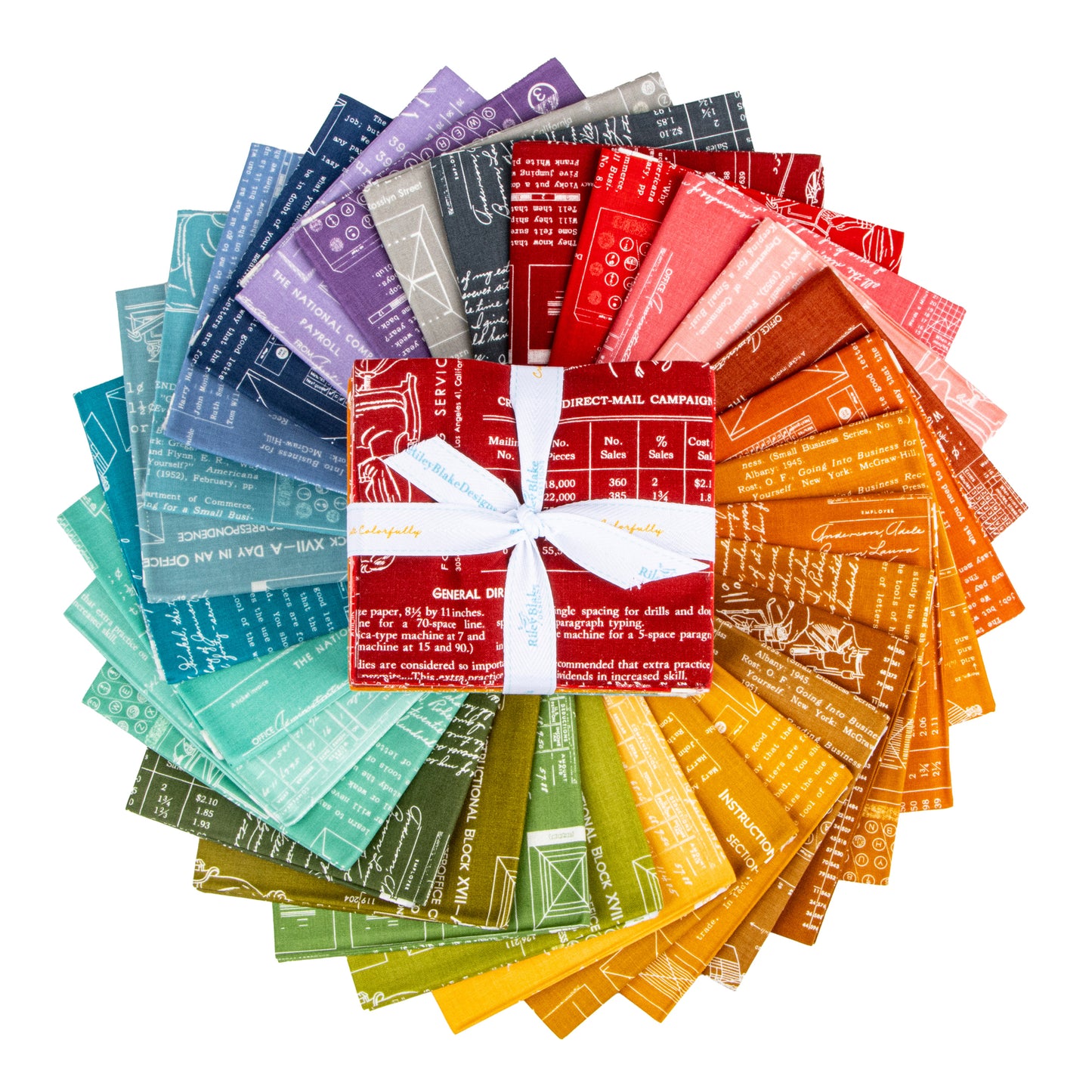 TYPE/ography Fat Quarter Bundle (30 pieces) by Lori Holt for Riley Blake Designs (FQ-16850A-30)