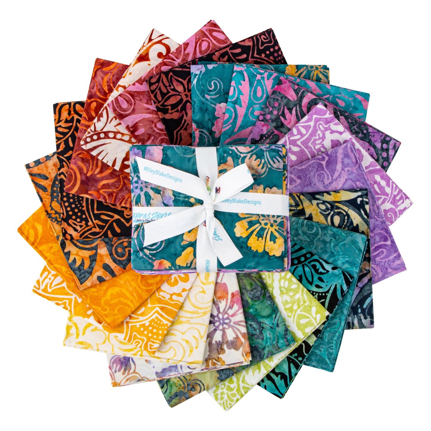 Garden Fresh Expressions Batiks Fat Quarter Bundle (20 pcs) by Riley Blake Designs