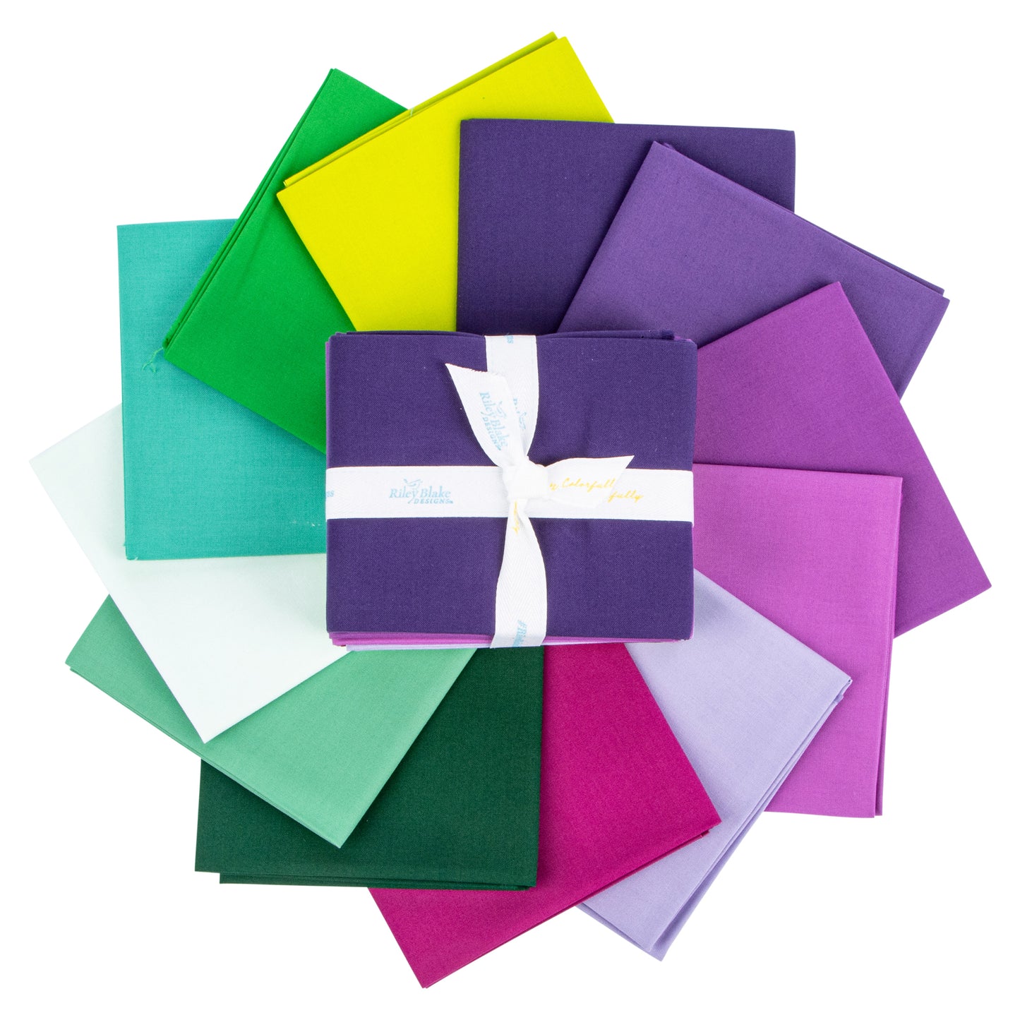 Purple Vibrations Confetti Cottons Fat Quarter Bundle (12 pcs) by The RBD Designers for Riley Blake Designs