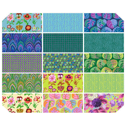 Cool - February 2025 10 Inch Charm Pack (42 pcs) by Kaffe Fassett Collective for FreeSpirit