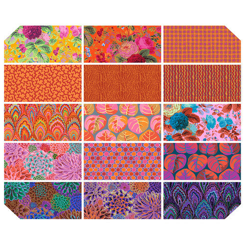 Warm - February 2025 Design Roll (40 pcs) by Kaffe Fassett Collective for FreeSpirit