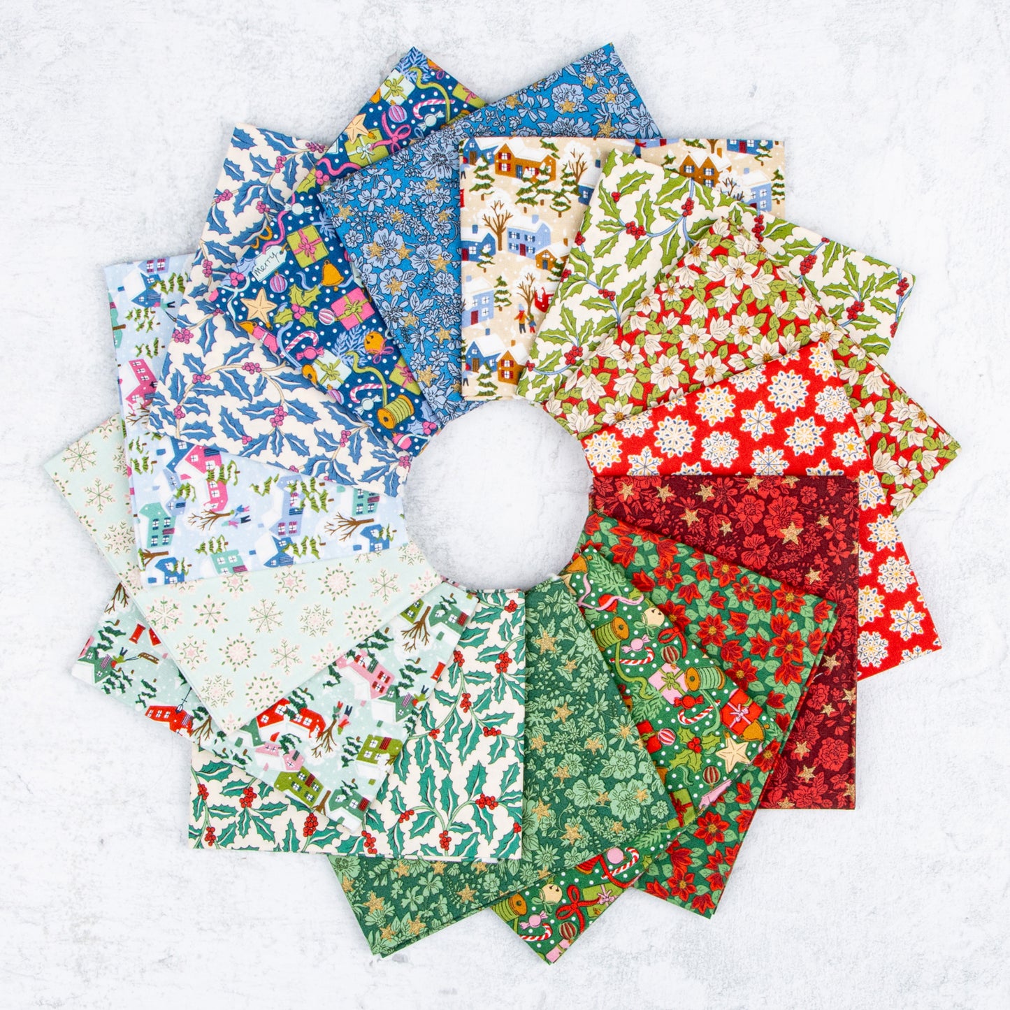 Festive Greetings 10 Inch Stacker (42 pieces) by Liberty Fabrics for Riley Blake Designs (10-LFESGREET-42)