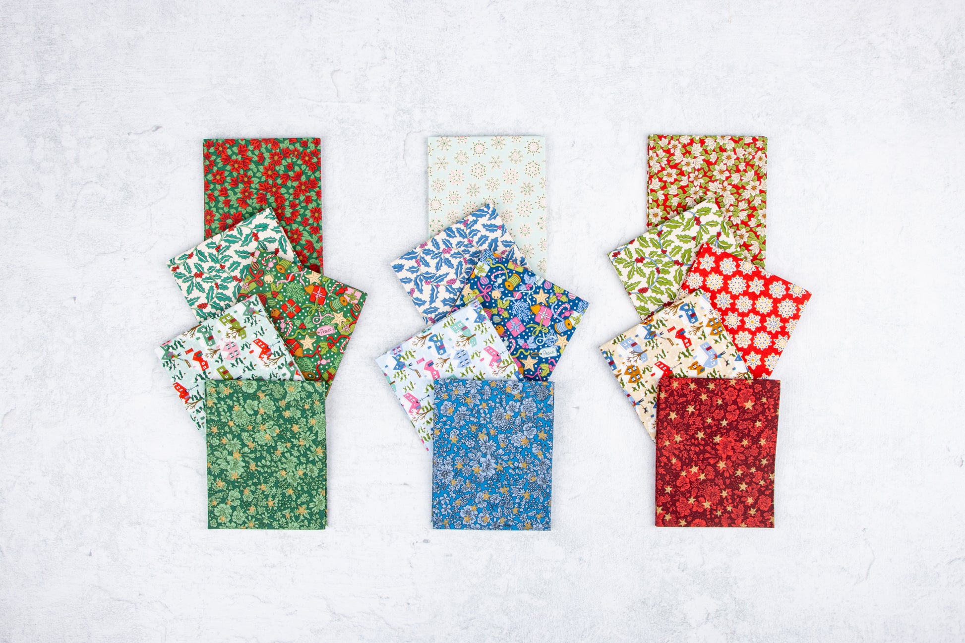 Festive Greetings 10 Inch Stacker (42 pieces) by Liberty Fabrics for Riley Blake Designs (10-LFESGREET-42)