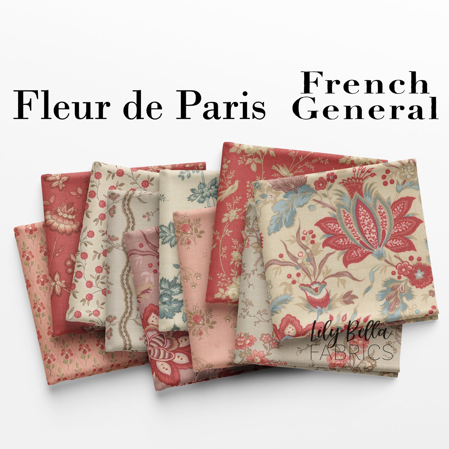 Fleur de Paris Layer Cake (42 pcs) by French General for Moda