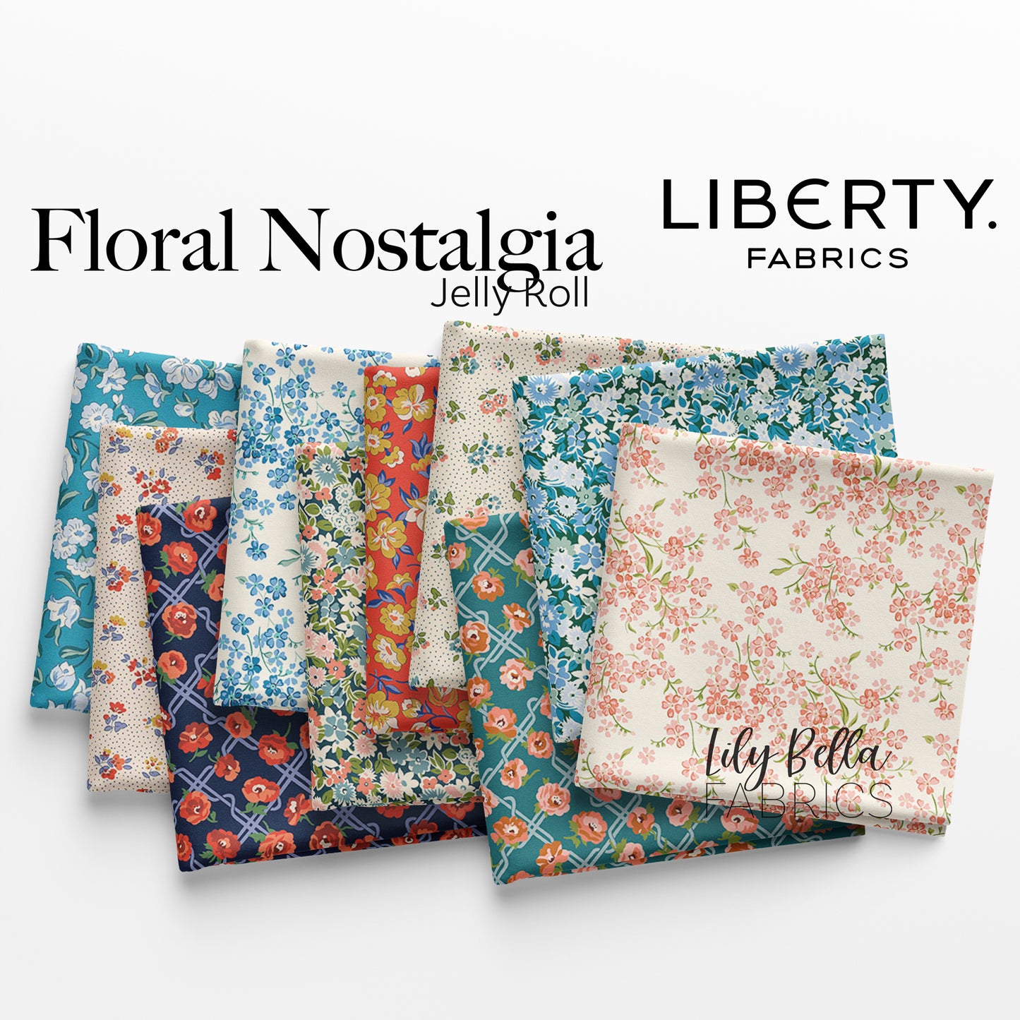 Floral Nostalgia Rolie Polie (40 pieces) by Liberty Fabrics for Riley Blake Designs (RP-LFLONOS-40)