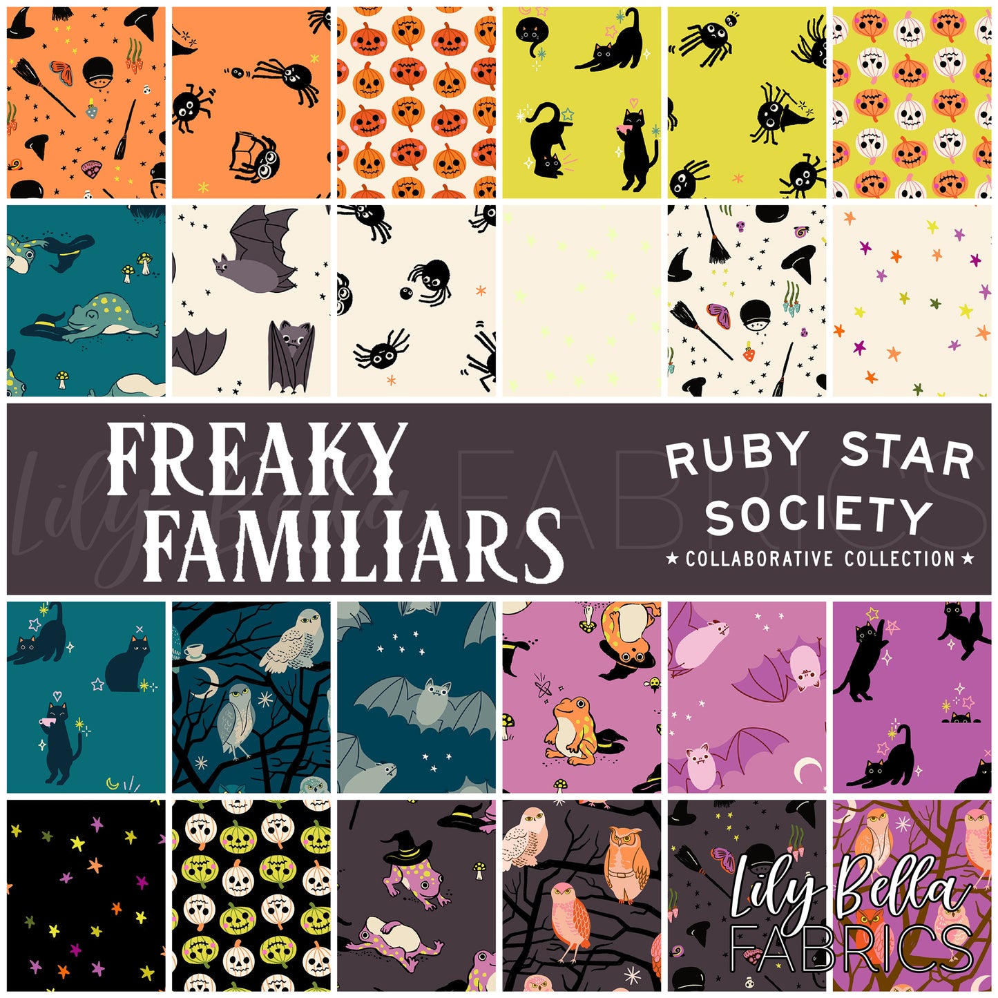 Freaky Familiars Fabric Collection by Ruby Star Society Collaborative at Lily Bella Fabrics