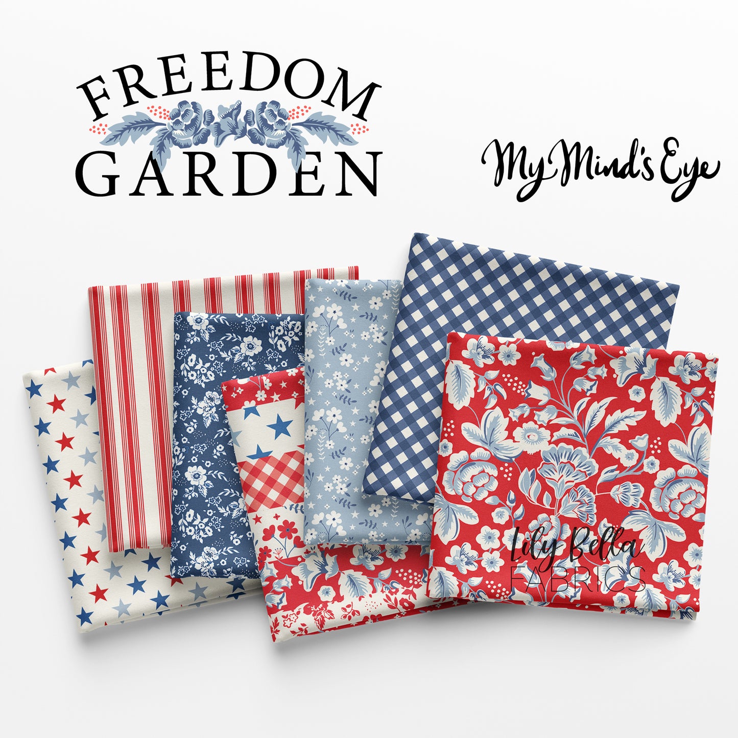 Freedom Garden Fat Quarter Bundle (19 pcs) by My Mind's Eye for Riley Blake